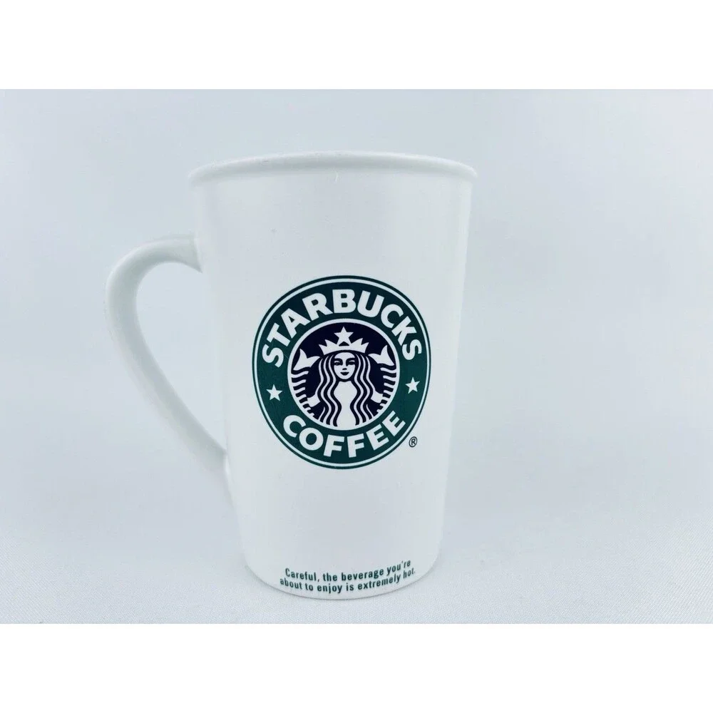 Starbucks Classic Mermaid Logo White 2007 Ceramic‎ Latte Coffee Mug Cup 12oz